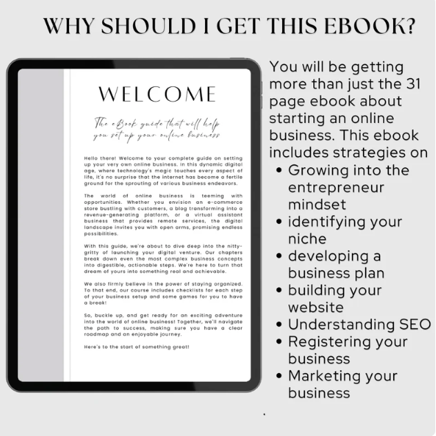 Start an Online Business Ebook Done For You MRR Ebook How To Start An Online Business Ebook Canva Template with PLR