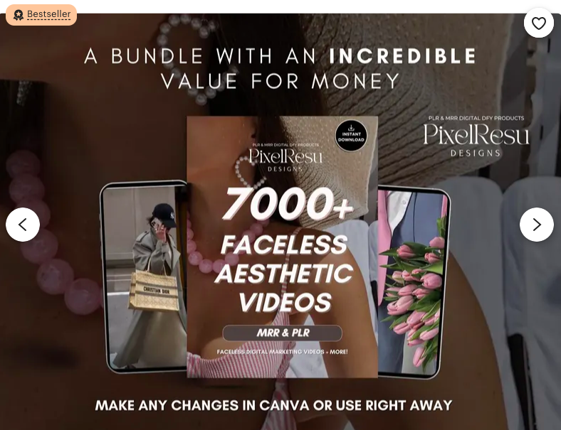 7000+ Aesthetic Faceless Video Reels + Story | MRR & PLR Resell | Affiliate Marketing, Social Media Mrr DFY Instagram Faceless Content