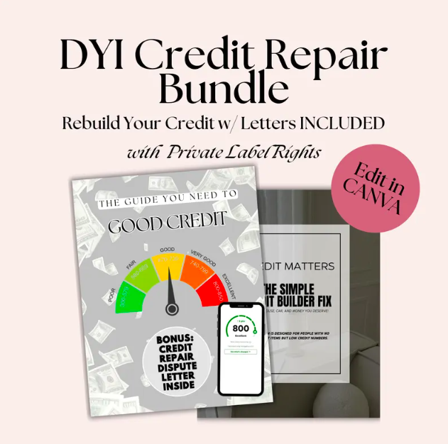 PLR DIY Credit Repair,Business Credit, PLR Credit Matters Guide, Build Your Credit Guide,Digital Products,Financial Literacy,Fix Your Credit