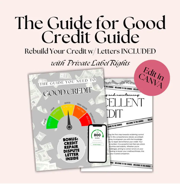 PLR DIY Credit Repair,Business Credit, PLR Credit Matters Guide, Build Your Credit Guide,Digital Products,Financial Literacy,Fix Your Credit