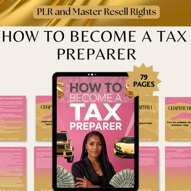 Tax Preparer Guide Start a Tax Business Step-by-Step eBook Digital Download Resell Rights Editable Template
