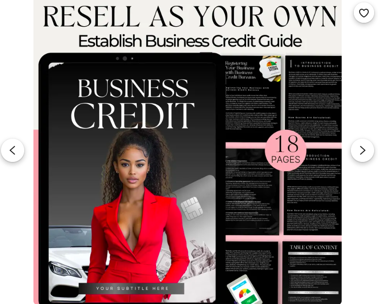 Business Credit Ebook Template Small Business Financing Start a Business Establish Business Credit Guide Lead Magnet Master Resell Rights