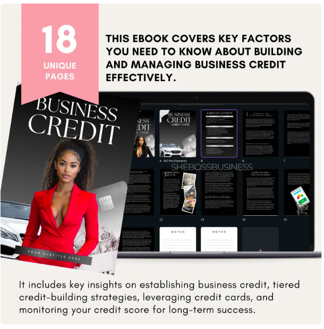 Business Credit Ebook Template Small Business Financing Start a Business Establish Business Credit Guide Lead Magnet Master Resell Rights