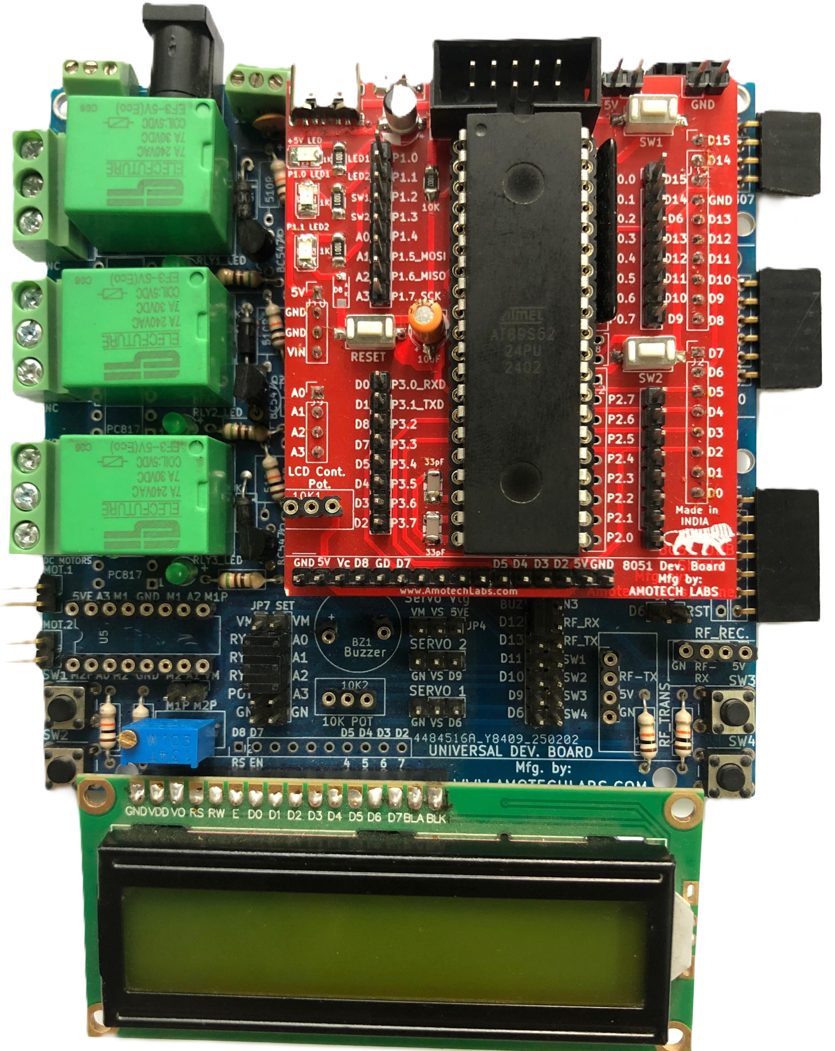 8051 Mini Development Board(With IC, Programmer & LCD included )