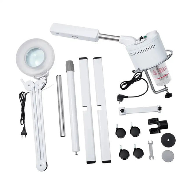 2-in-1 Beauty Skin Care Hot Facial Steamer & Magnifying Lamp 