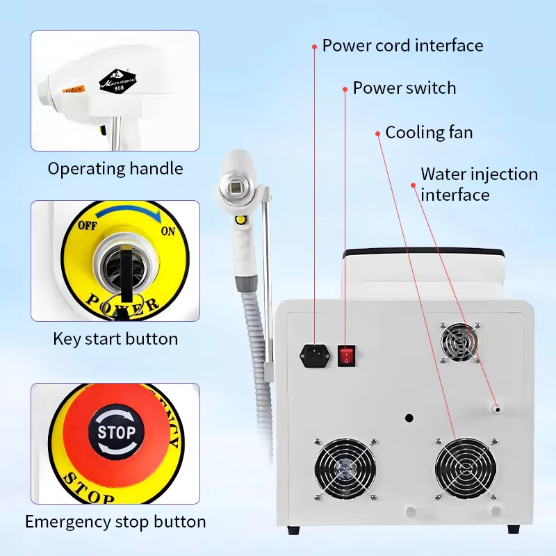 Portable 808nm Diode Laser Hair Removal Machine