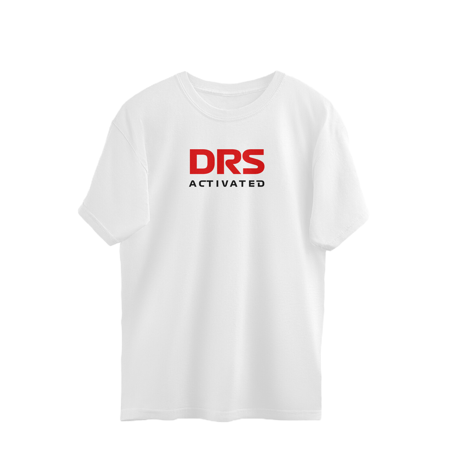 "DRS Activated" White Oversized T-Shirt