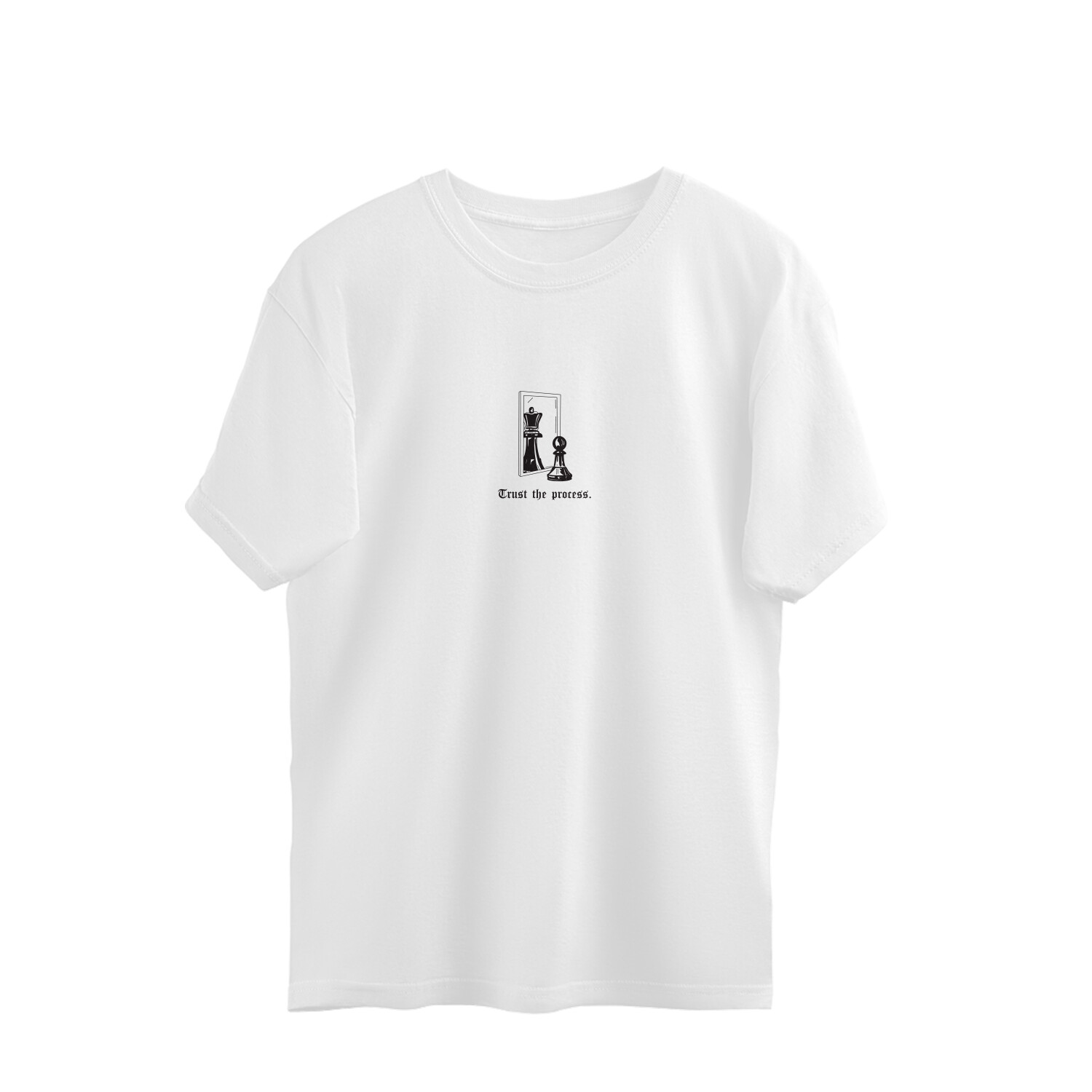 "Trust the Process" White Oversized T-shirt