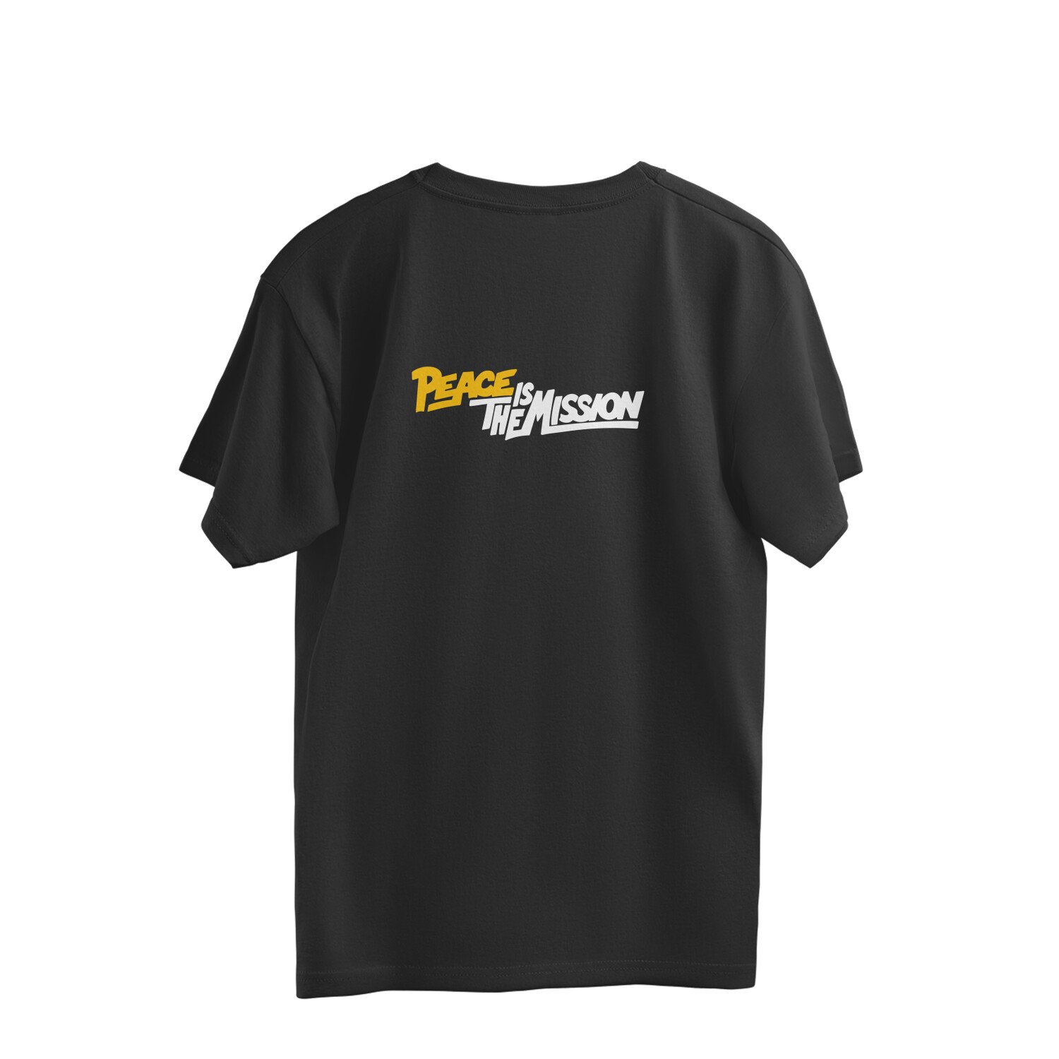 "Peace is the Mission" Black Oversized T-Shirt