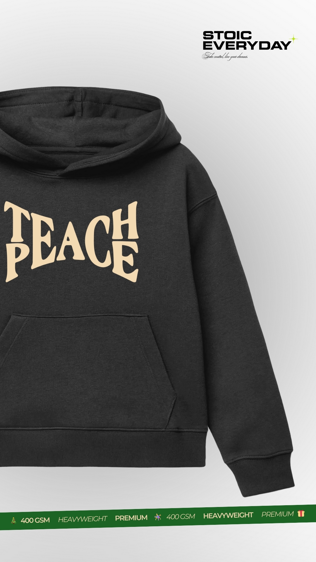 "Teach Peace" Premium Oversized Hoodie