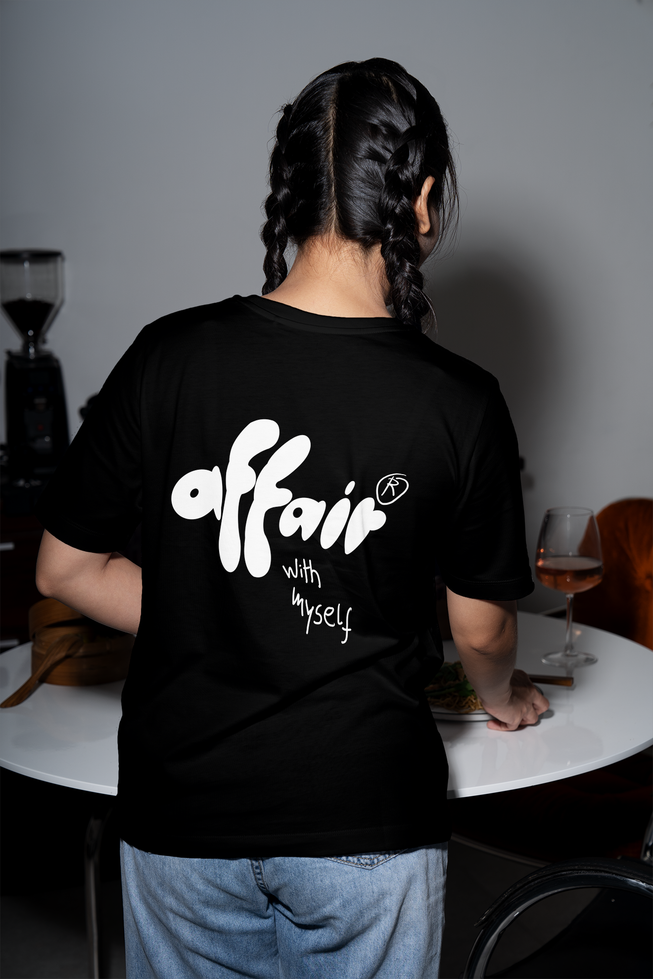 “Inner Connection” Black Oversized T-Shirt