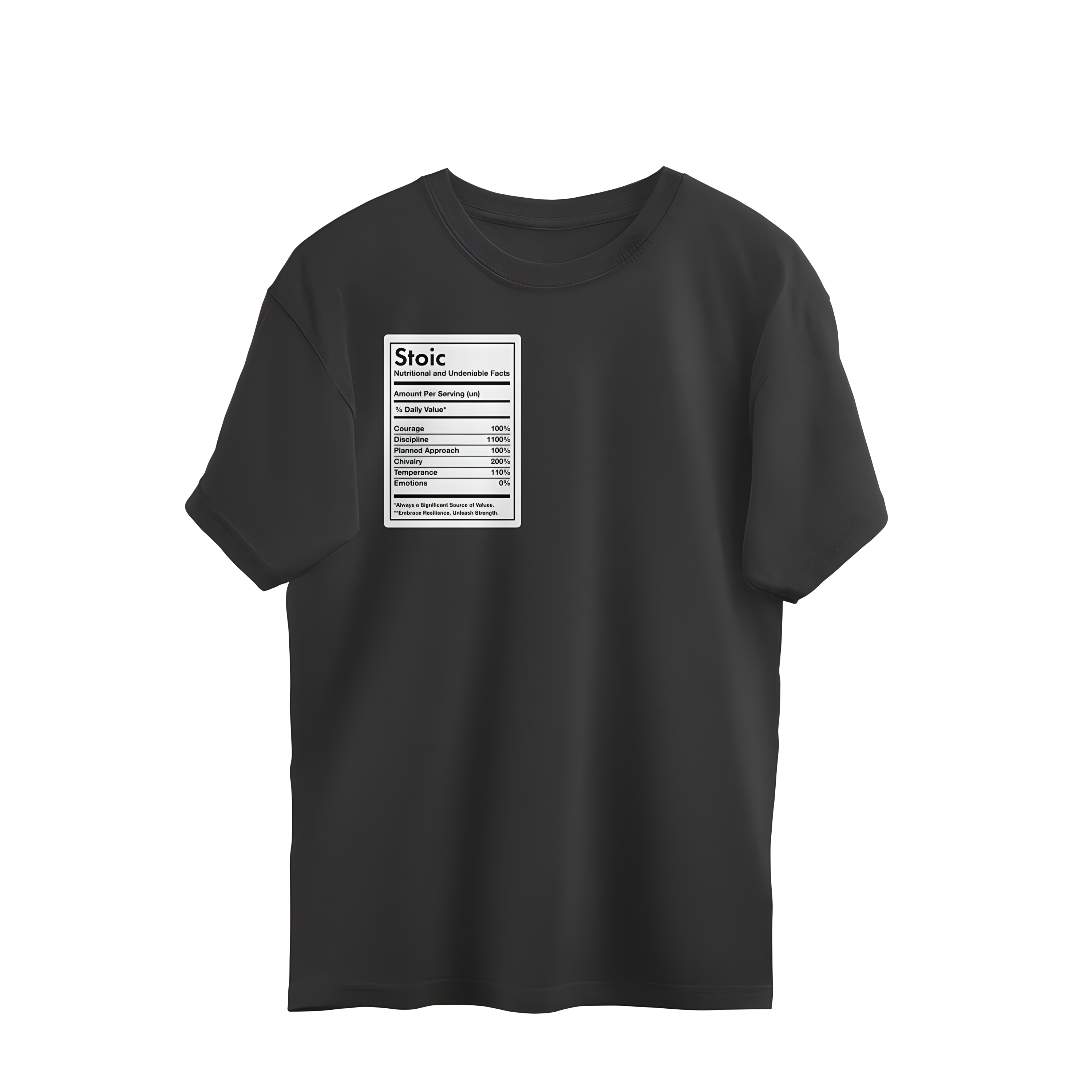 "Stoic Fuel" Black Oversized T-Shirt