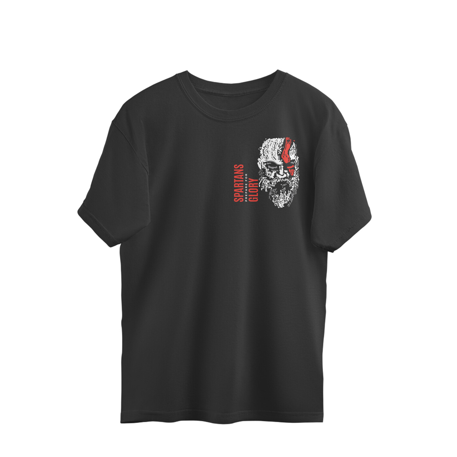 "SPARTANS" Black Oversized T-Shirt