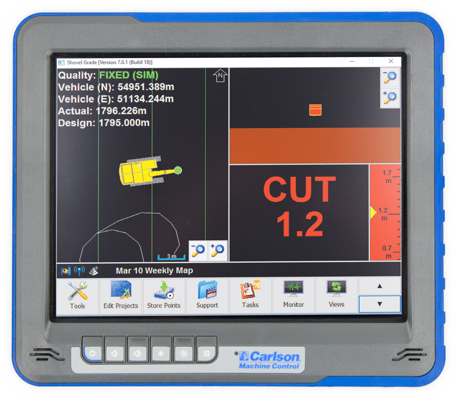 Carlson Excavator Grade