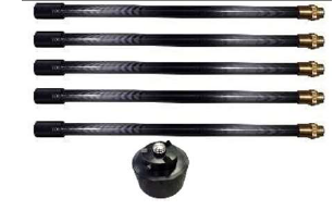 VS+ SEGMENTED 6M ALUMINIUM BOOM (5 x 1.2m segments + Adapter)