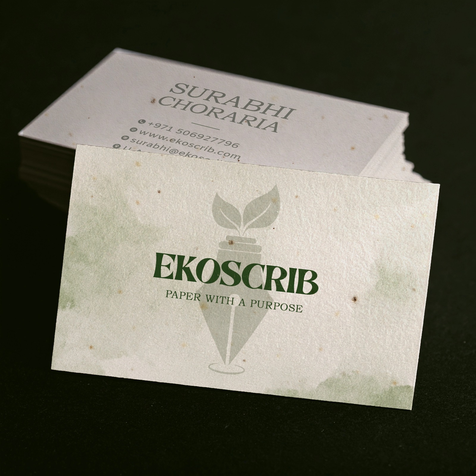 Seed Paper Visiting Cardstemp