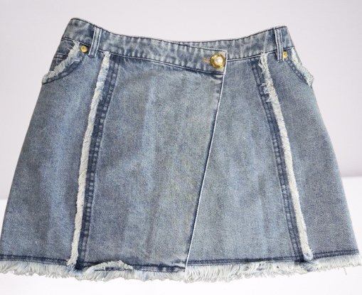 Balmain Denim Sequin Skirt Medium