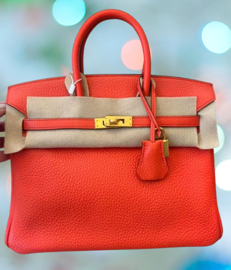 Hermes Feu Leather Birkin 25cm Bag