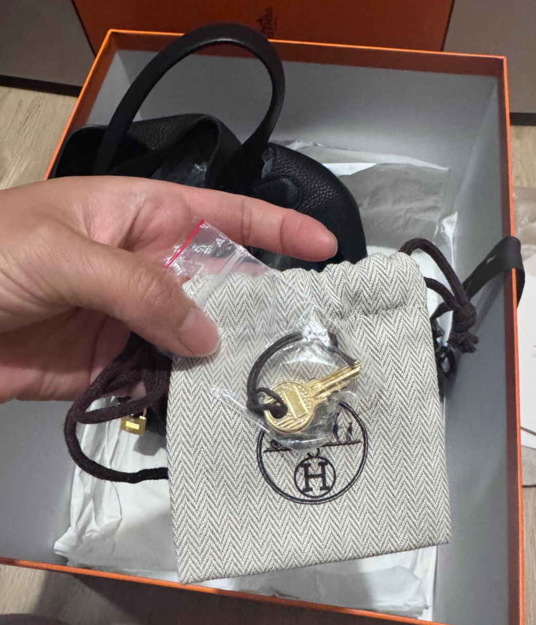 Hermes Picotin Black Clemence 22 Bag 