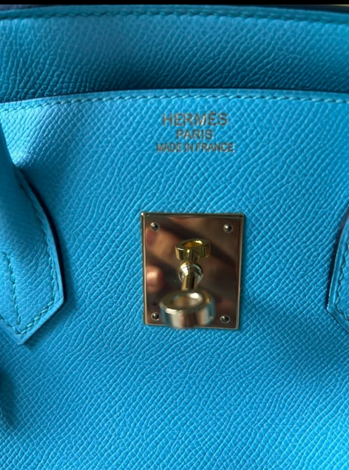 Hermes Bleu Atoll Epsom 35cm Birkin Bag