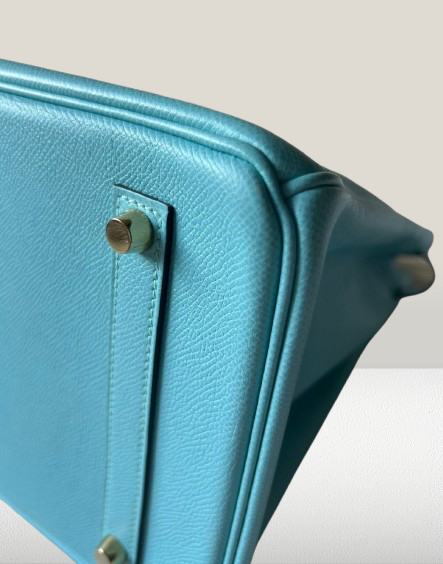 Hermes Bleu Atoll Epsom 35cm Birkin Bag