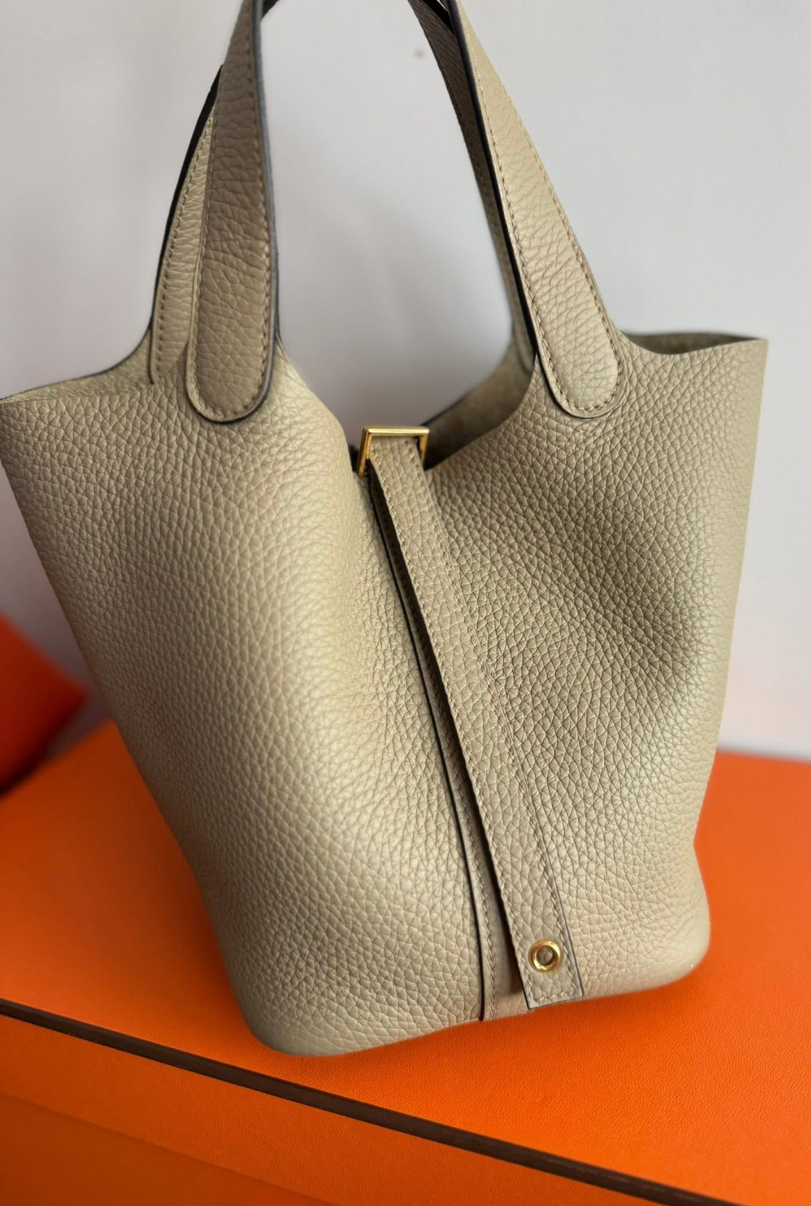 Hermes Picotin Lock Trench Leather 18 Handbag