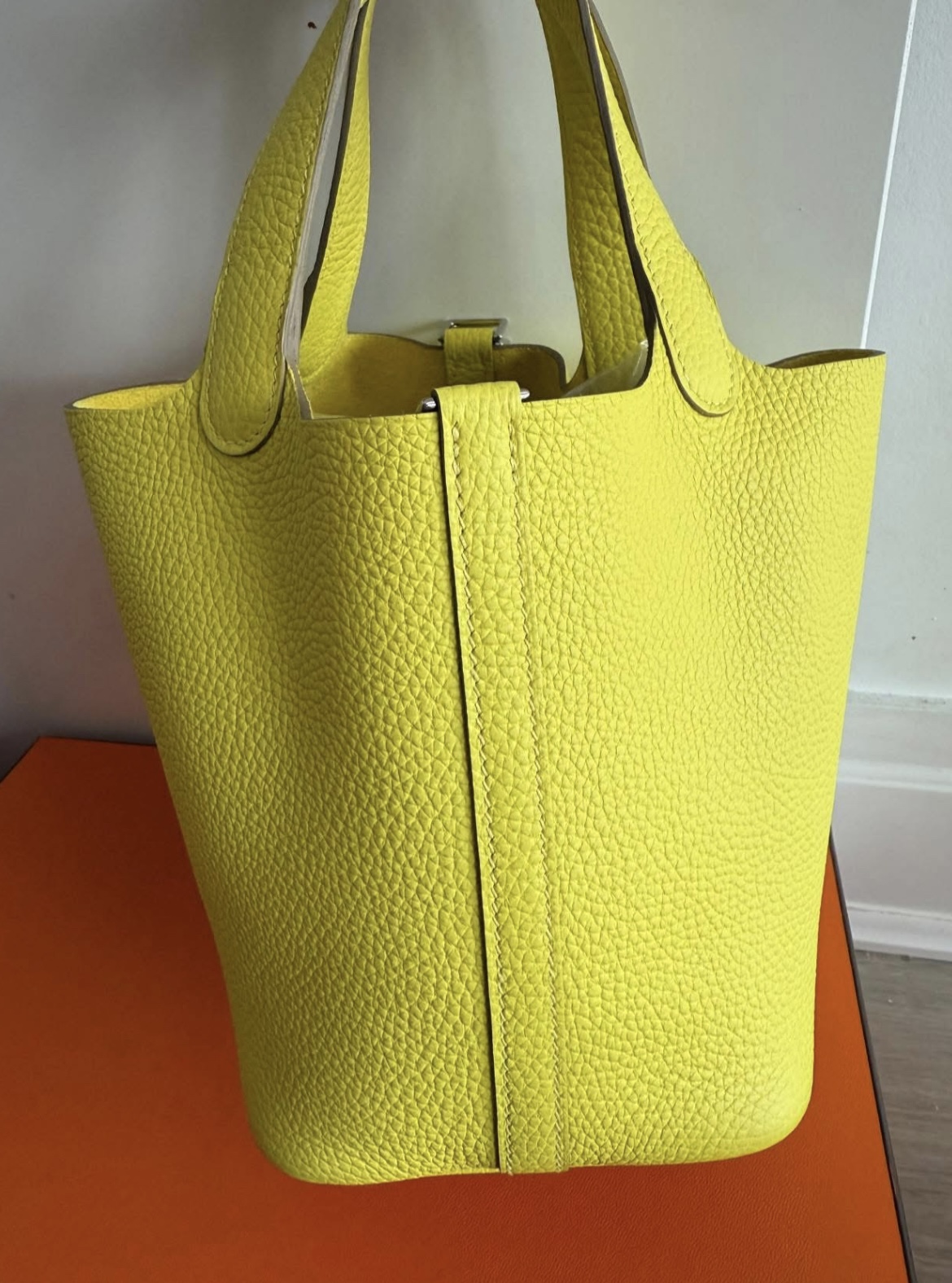 Hermes Picotin Lock 18 Lime Togo Leather Bag