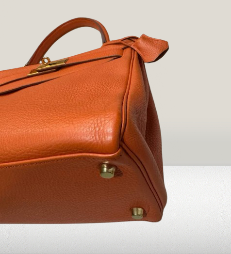 Hermes Kelly 28 Orange Retourne Bag