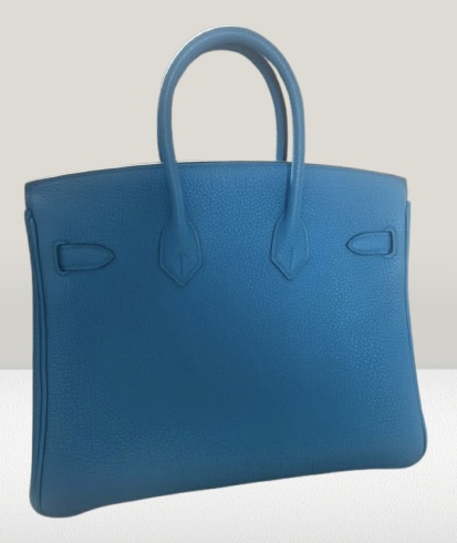 Hermes Blue Togo Birkin 25 Bag