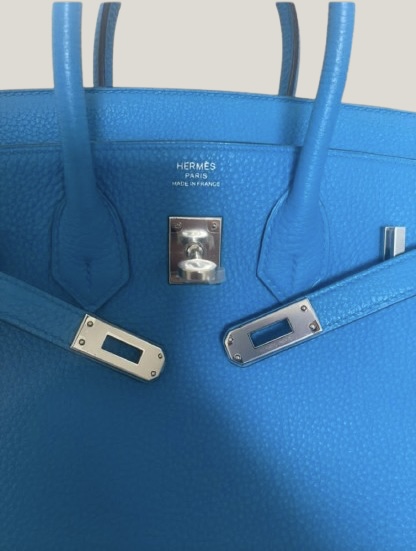 Hermes Blue Togo Birkin 25 Bag