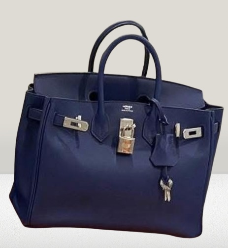 Hermes Blue Sapphire Swift Birkin 25 Bag