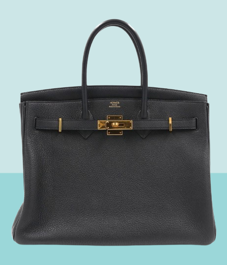 Hermes Black Togo Birkin 35 Bag