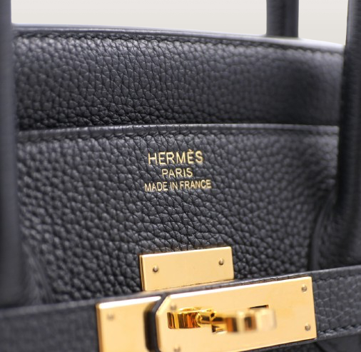 Hermes Black Togo Birkin 35 Bag