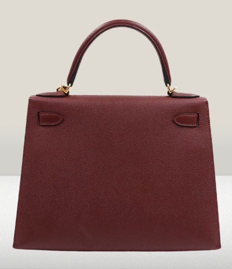 Hermes Rouge Epsom Leather Kelly 28 Bag