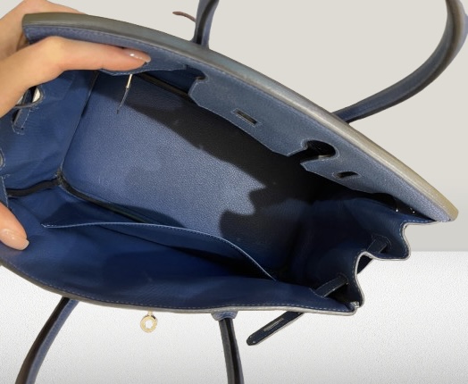 Hermes Bleu Nuit Togo 30cm Birkin Bag