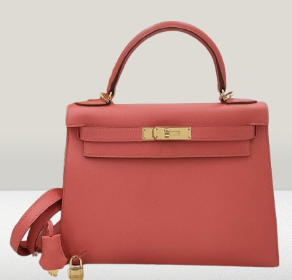 Hermes Capucine Sanguine Leather Kelly Sellier 25 Bag