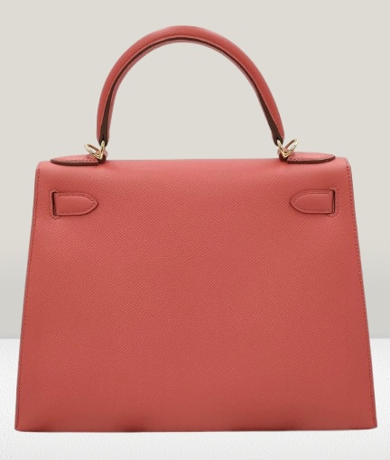 Hermes Capucine Sanguine Leather Kelly Sellier 25 Bag