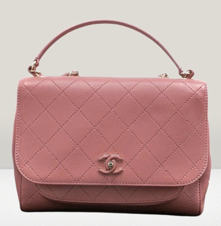 Chanel Pink Leather Small Flap Bag