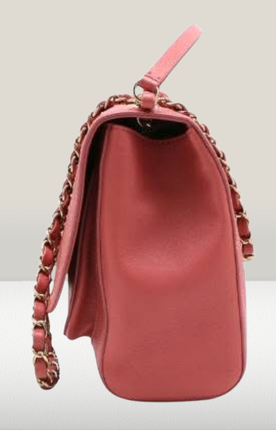 Chanel Pink Leather Small Flap Bag