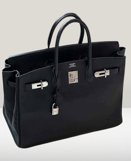 Hermes Black Birkin 35cm Bag Palladium Hardware 