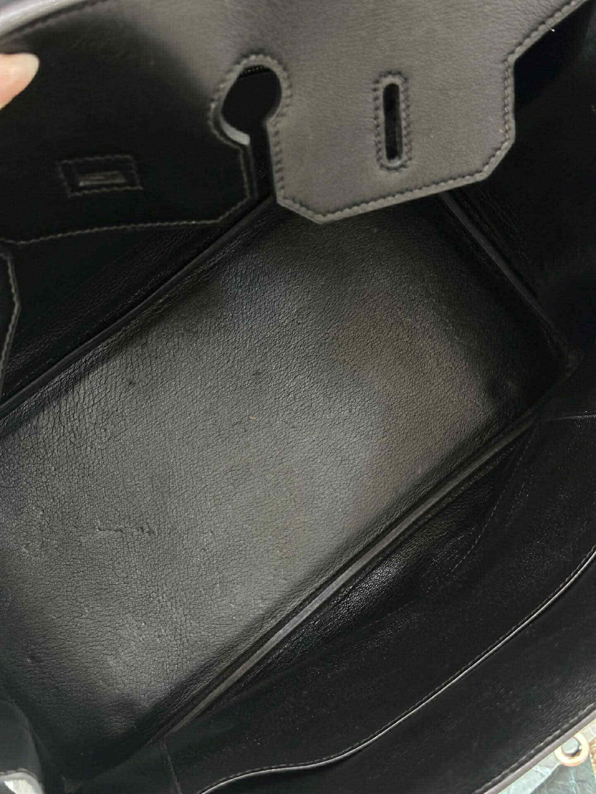 Hermes Black Birkin 35cm Bag Palladium Hardware 