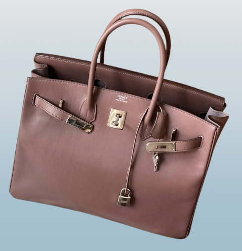 Hermes Griolet Tadelakt Leather Birkin 35 Bag
