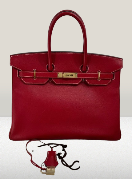 Hermes Rouge Red Epsom Birkin 35cm Bag