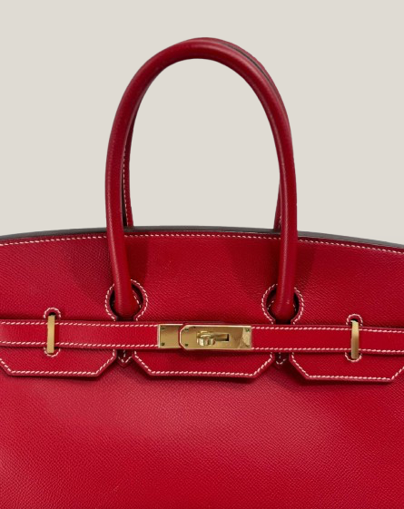 Hermes Rouge Red Epsom Birkin 35cm Bag