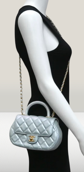 Chanel Baby Blue Lambskin Mini Kelly Bag