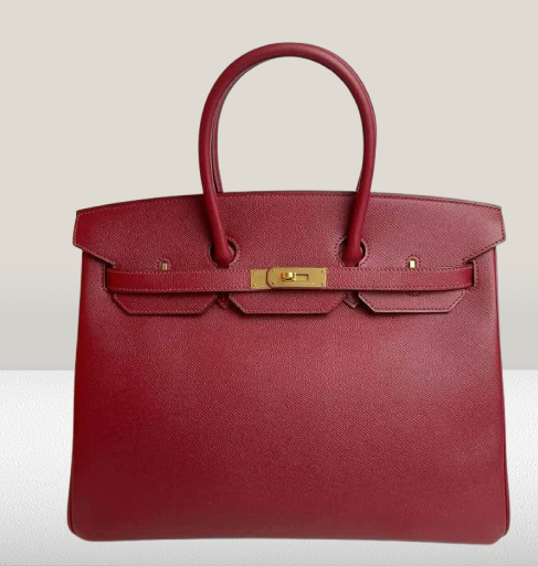 Hermes Rouge Grenat Leather Birkin 35cm Bag