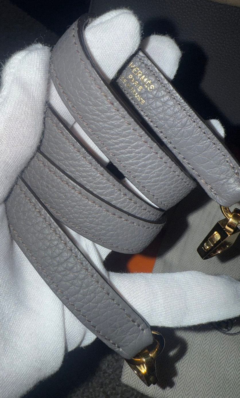 Hermes Etain color Retourne Kelly 25 Handbag