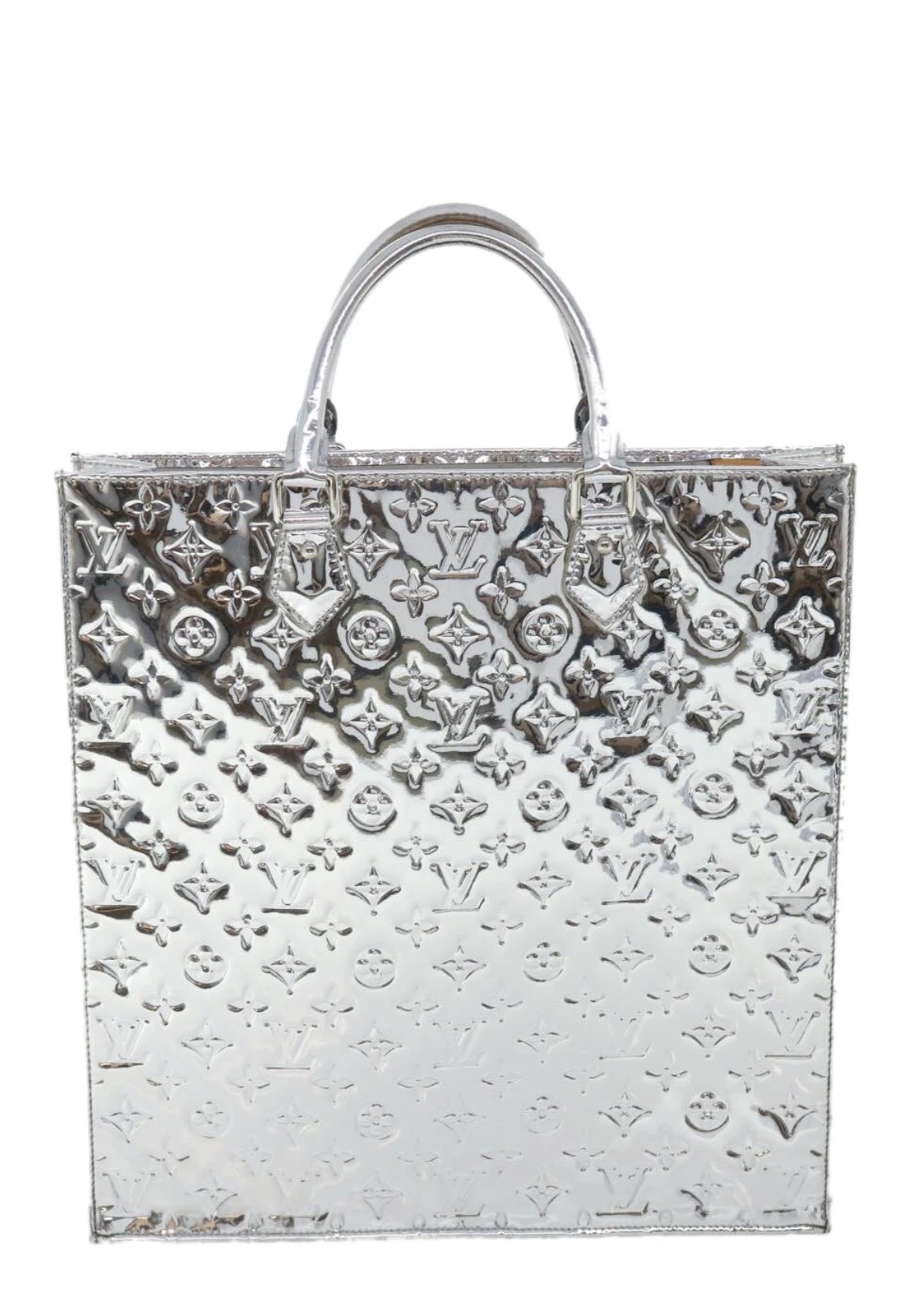Louis Vuitton Silver Miroir Sac Plat Monogram Bag