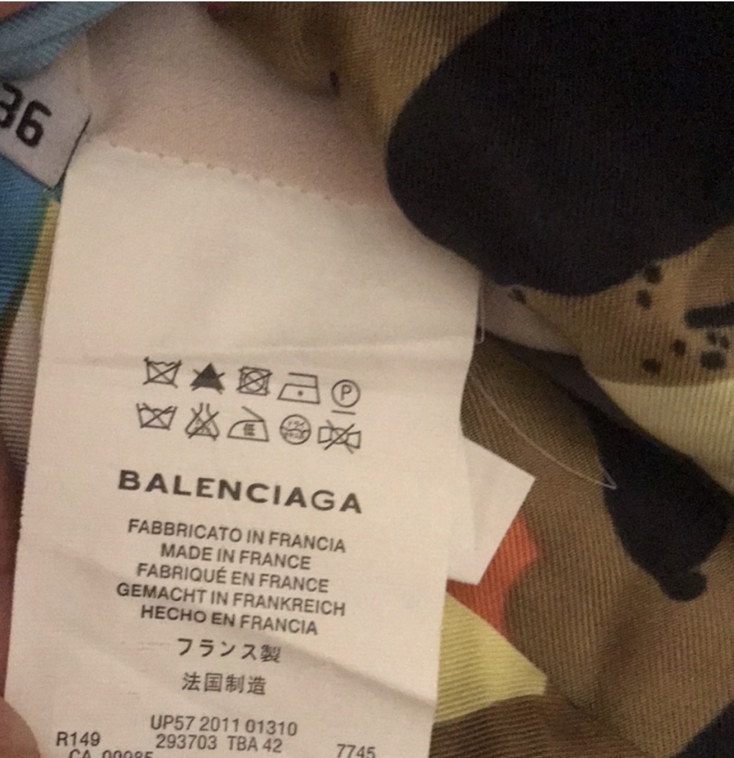 Balenciaga silk Runway Dress size 36 