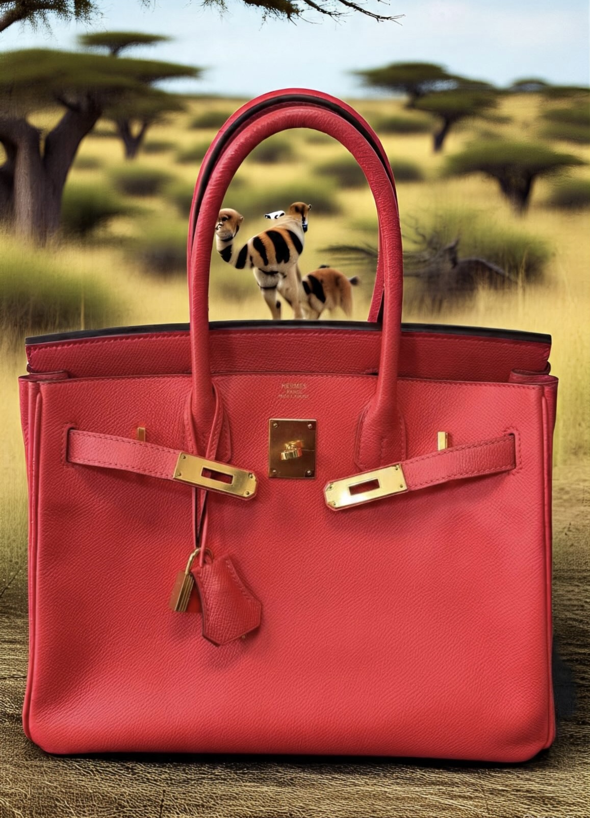 Hermes Rose Jaipur Epsom Leather Birkin 30 Bag
